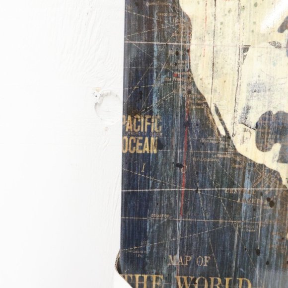 Old World Style Map on Canvas Print Glossy Finish Frameless Design 20x16in - Picture 3 of 6